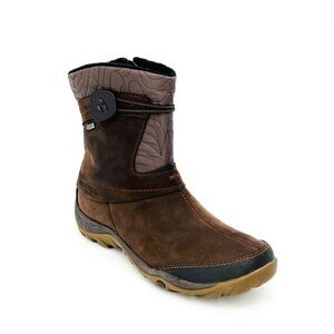 Merrell Dewbrook Waterproof Insulated Winter Ankle Boots Size 6.5 Brown Suede